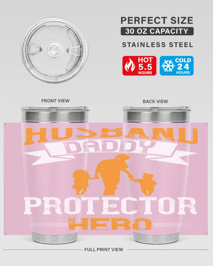 husband daddy protector hero 252#- fathers day- Tumbler