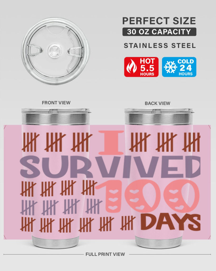 i survived 100 days 13#- 100 days of school- Tumbler