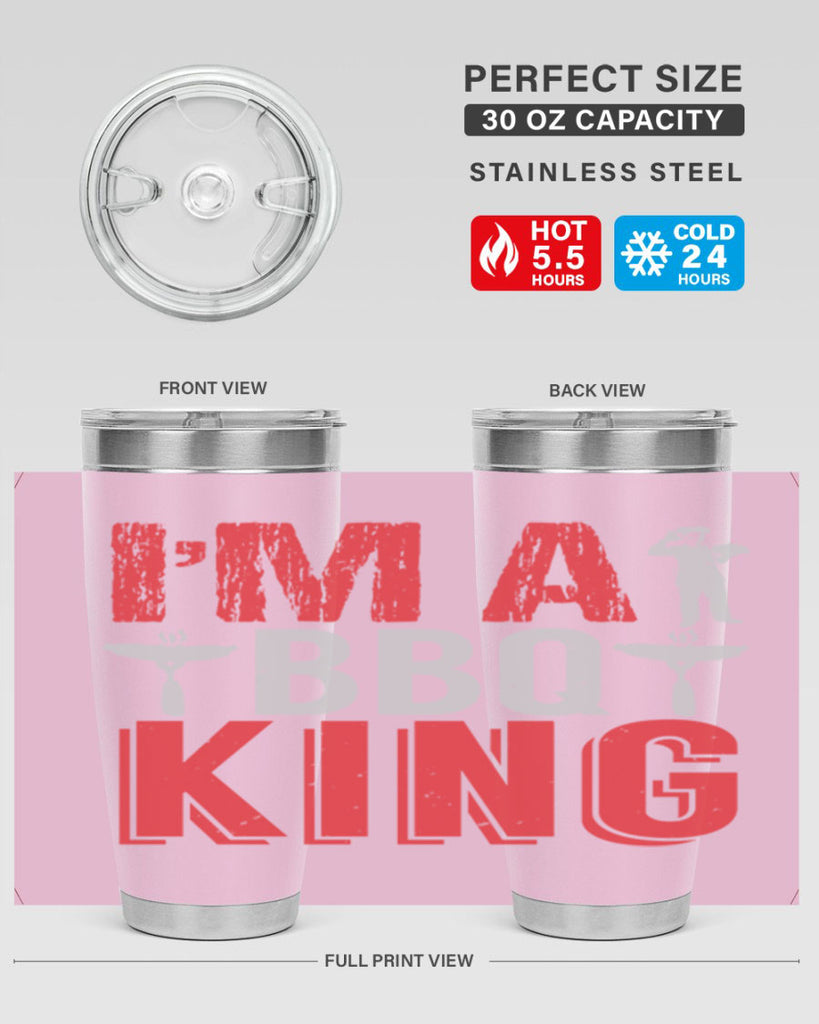 im a bbq king 34#- bbq- Tumbler