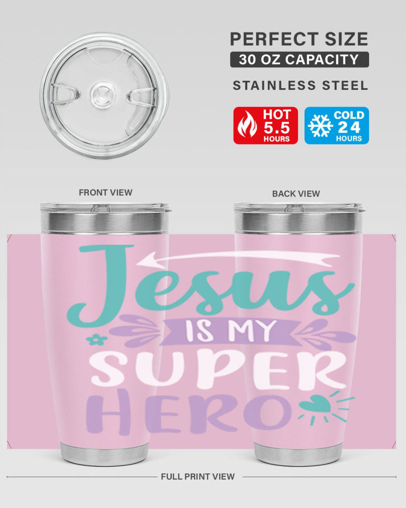 jesus is my superhero 71#- easter- Tumbler