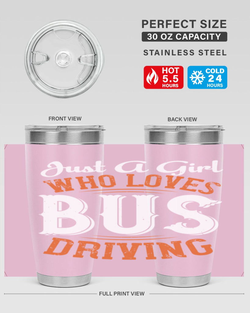 just a girl who loves bus driving Style 23#- bus driver- tumbler