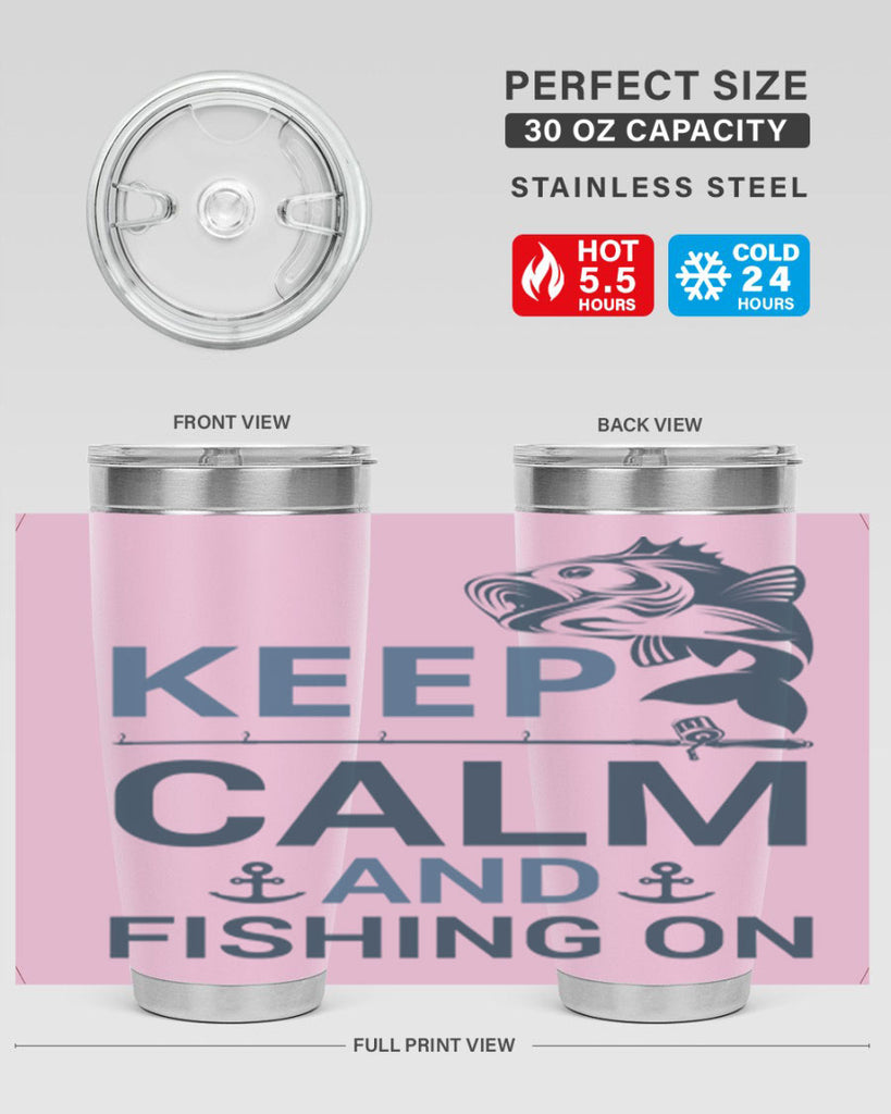 keep calm 65#- fishing- Tumbler