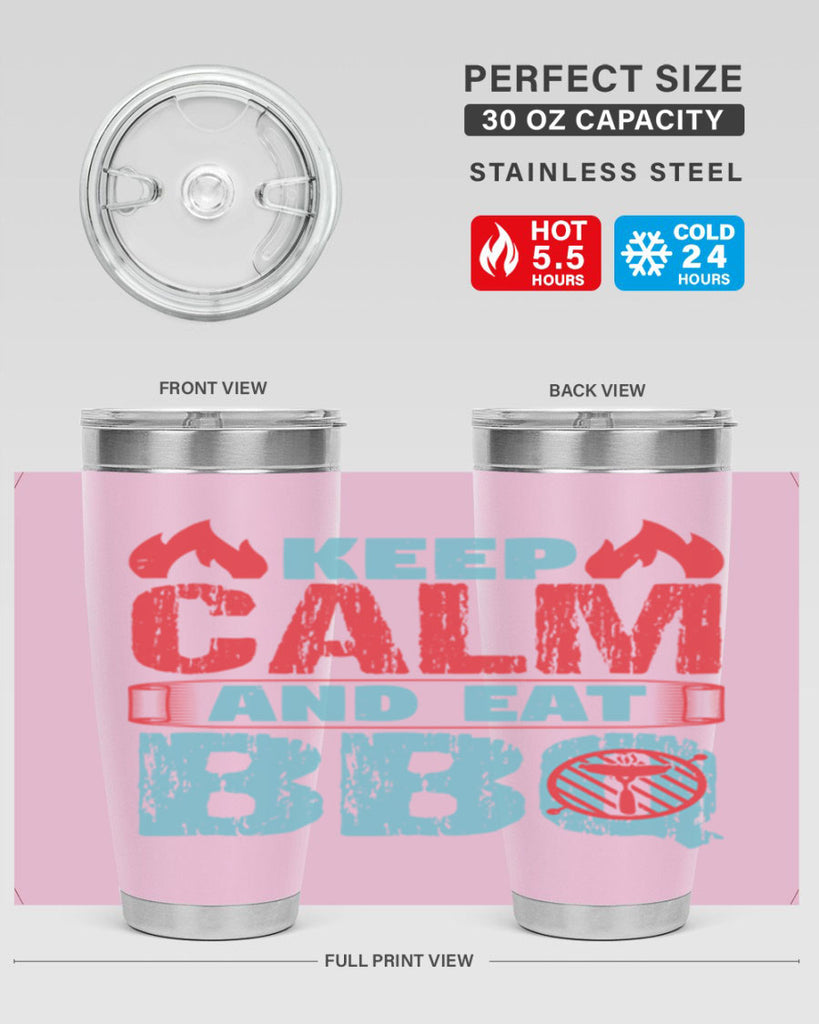 keep calm and eat bbq 30#- bbq- Tumbler