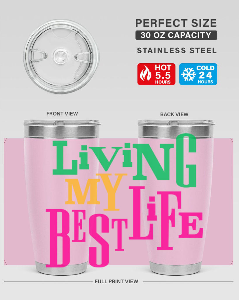 living my best life 96#- black words phrases- Cotton Tank