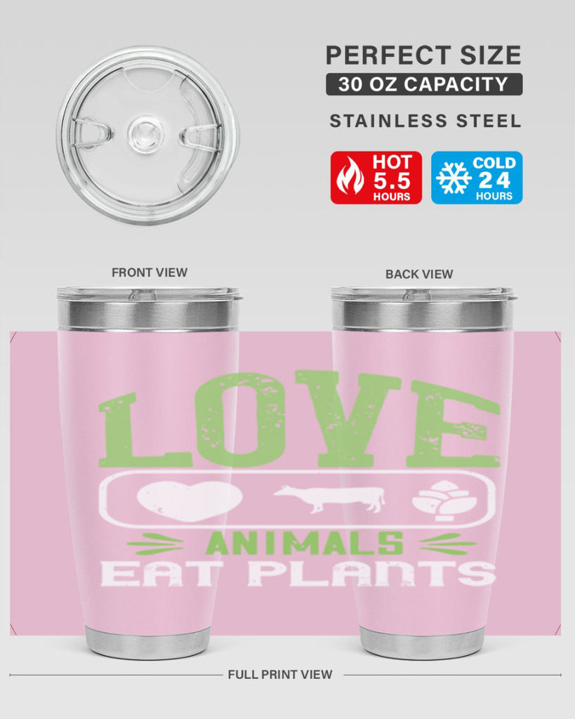 love animals eat plants 33#- vegan- Tumbler