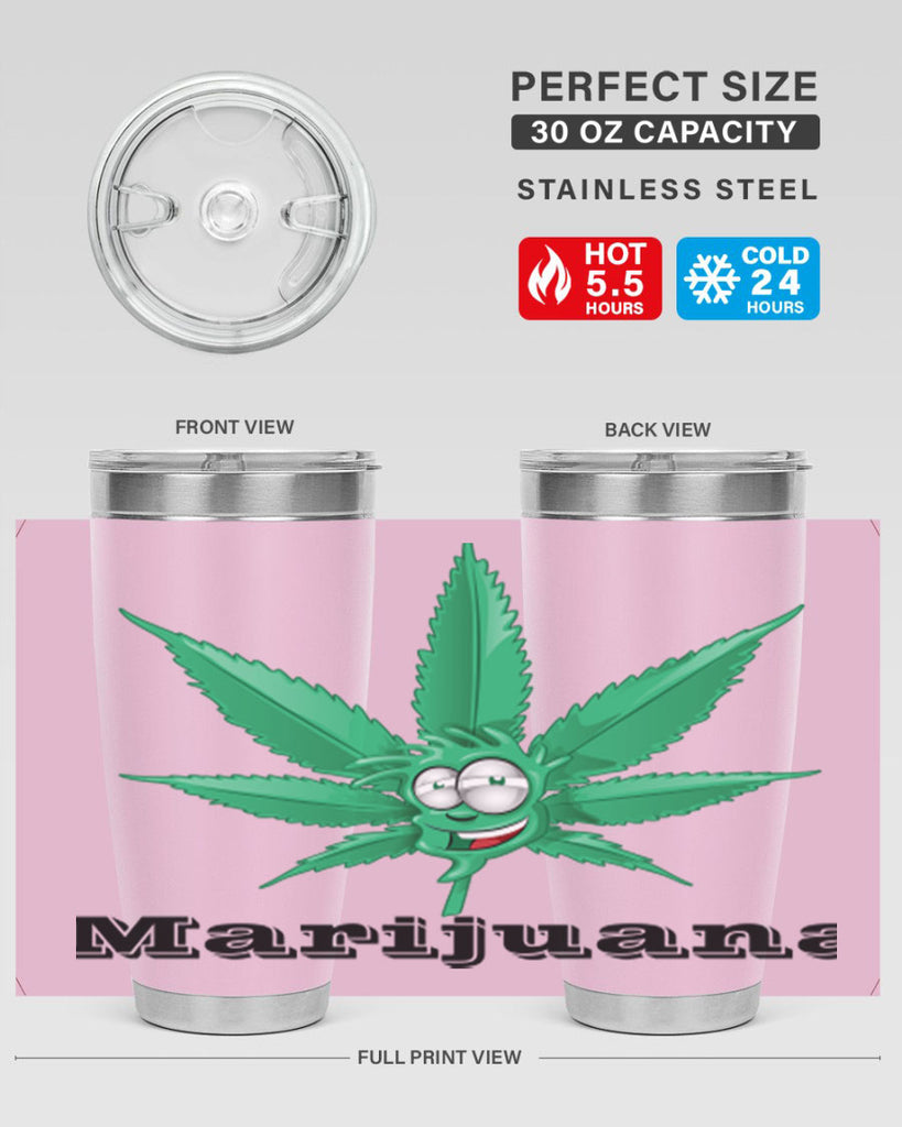 marijuana happy face 199#- marijuana- Tumbler