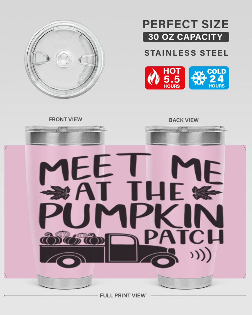 meet me at the pumpkin patch 423#- fall- Tumbler