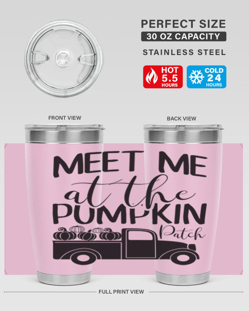 meet me at the pumpkin patch 424#- fall- Tumbler
