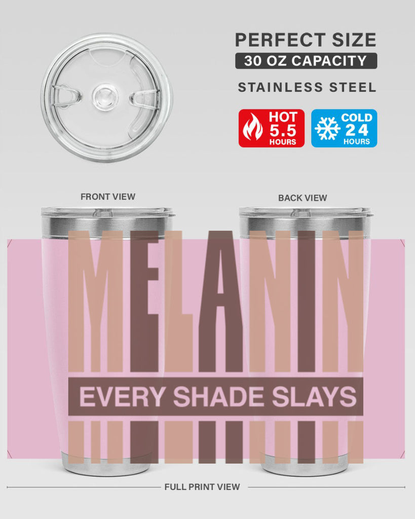 melanin every shade slays 90#- black words phrases- Cotton Tank