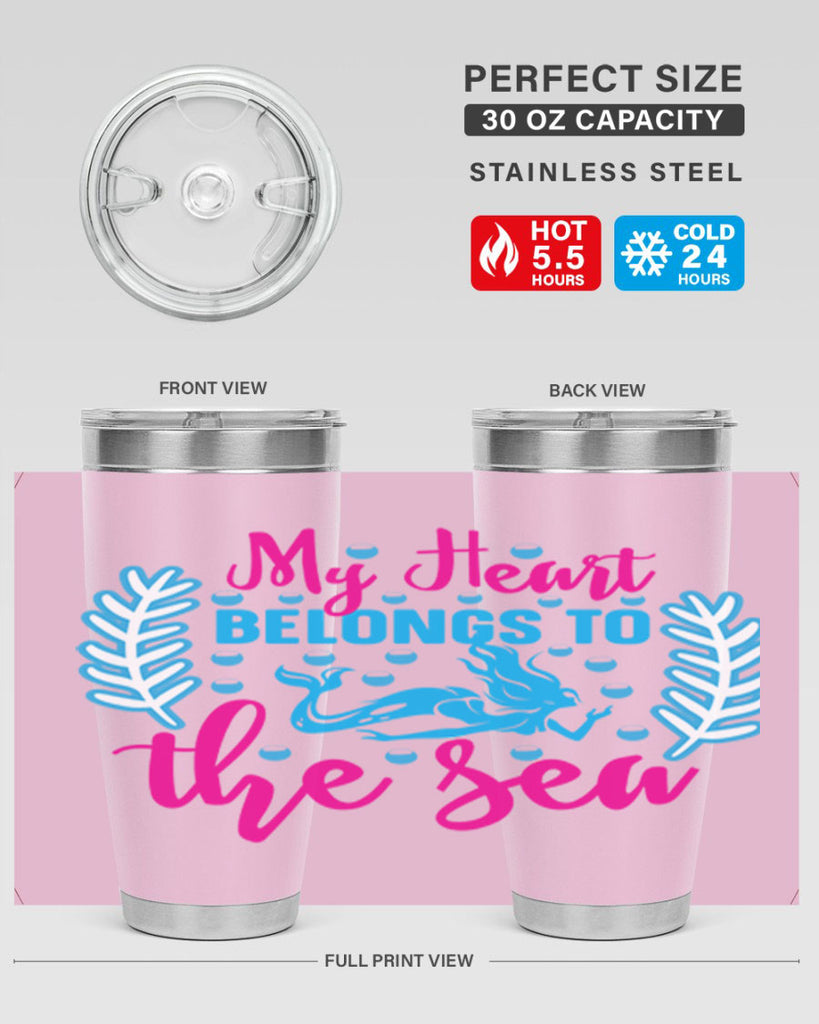 my heart belongs to the sea 516#- mermaid- Tumbler