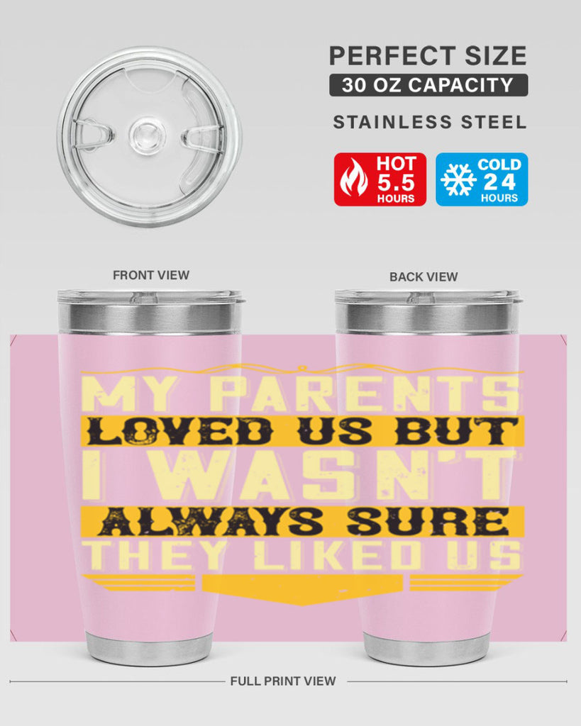 my parents loved us but i wasn’t always sure they liked us 36#- Parents Day- Tumbler