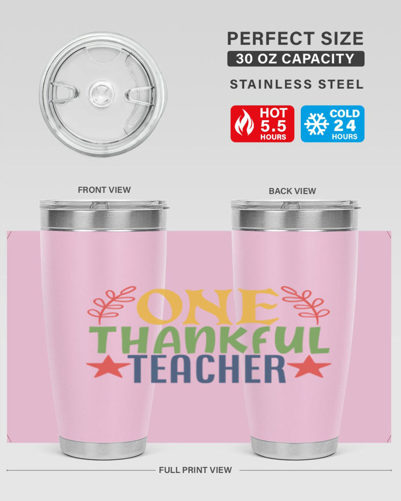 one thankful teacher Style 157#- teacher- tumbler