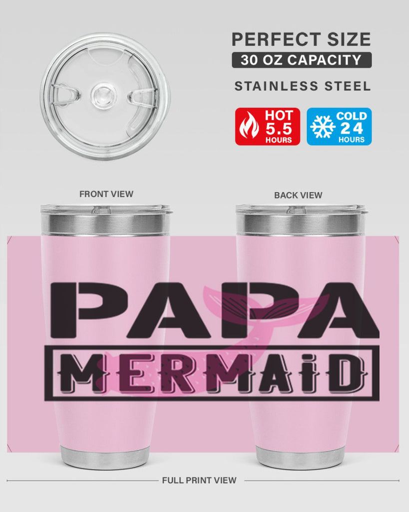 papa mermaid 533#- mermaid- Tumbler