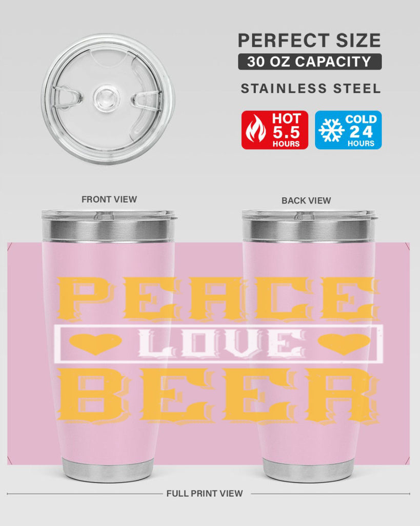 peace love beer 53#- beer- Tumbler