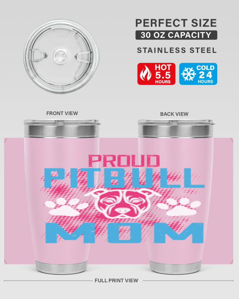 proud pitbull mom 70#- mom- Tumbler