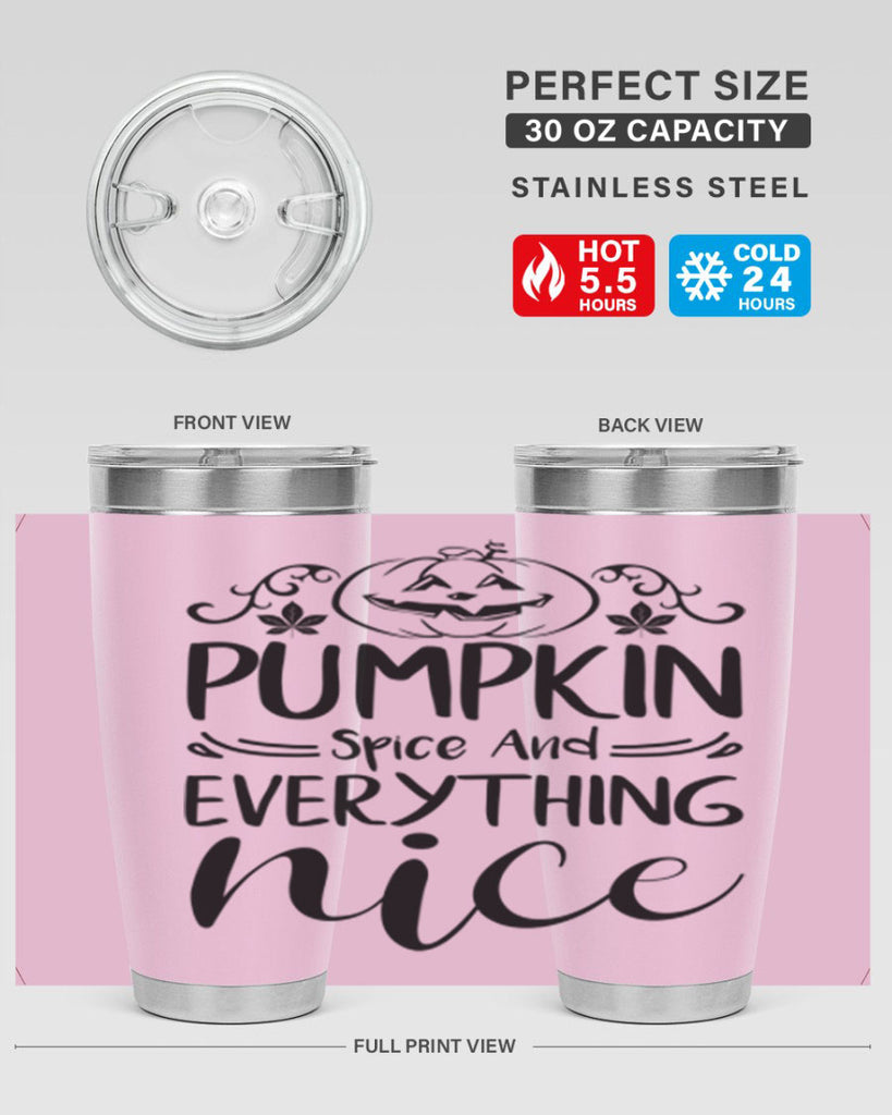 pumpkin spice and everything nice 542#- fall- Tumbler