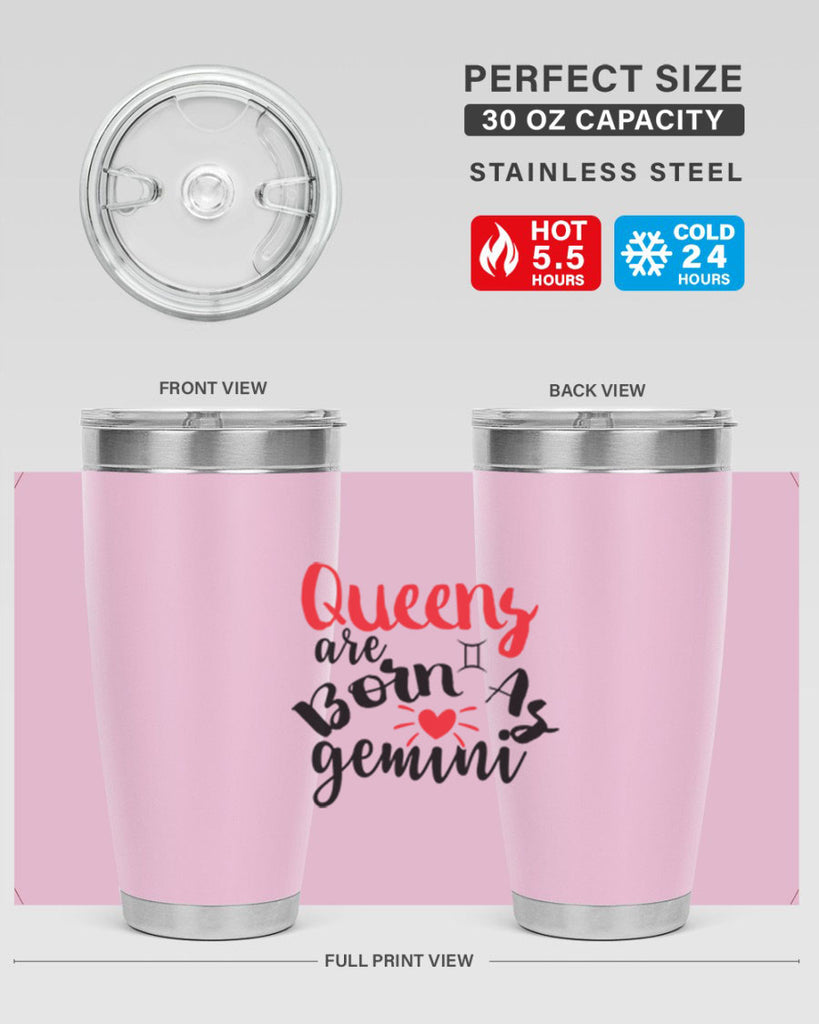 queens Are Born As Gemini 385#- zodiac- Tumbler