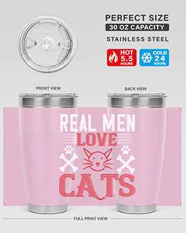 real man love cats Style 113#- cat- Tumbler