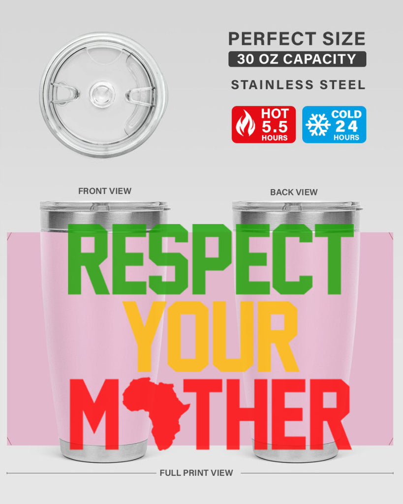 respect your mother 43#- black words phrases- Cotton Tank