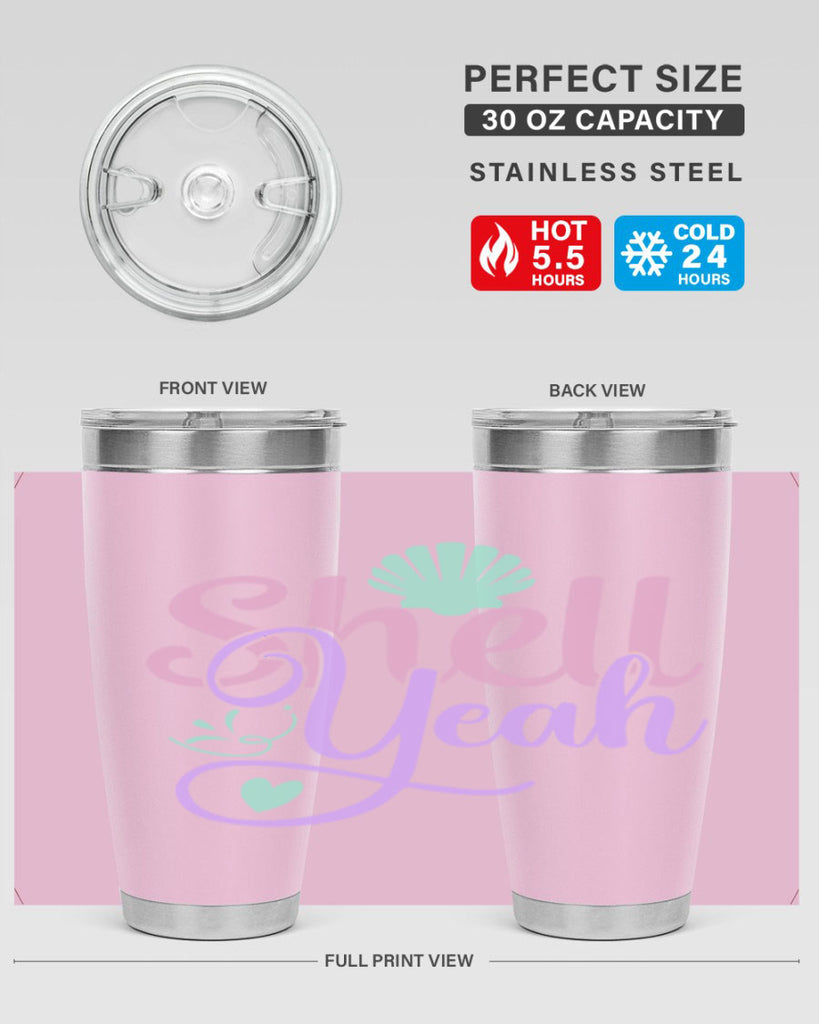 shell yeah 7#- mermaid- Tumbler