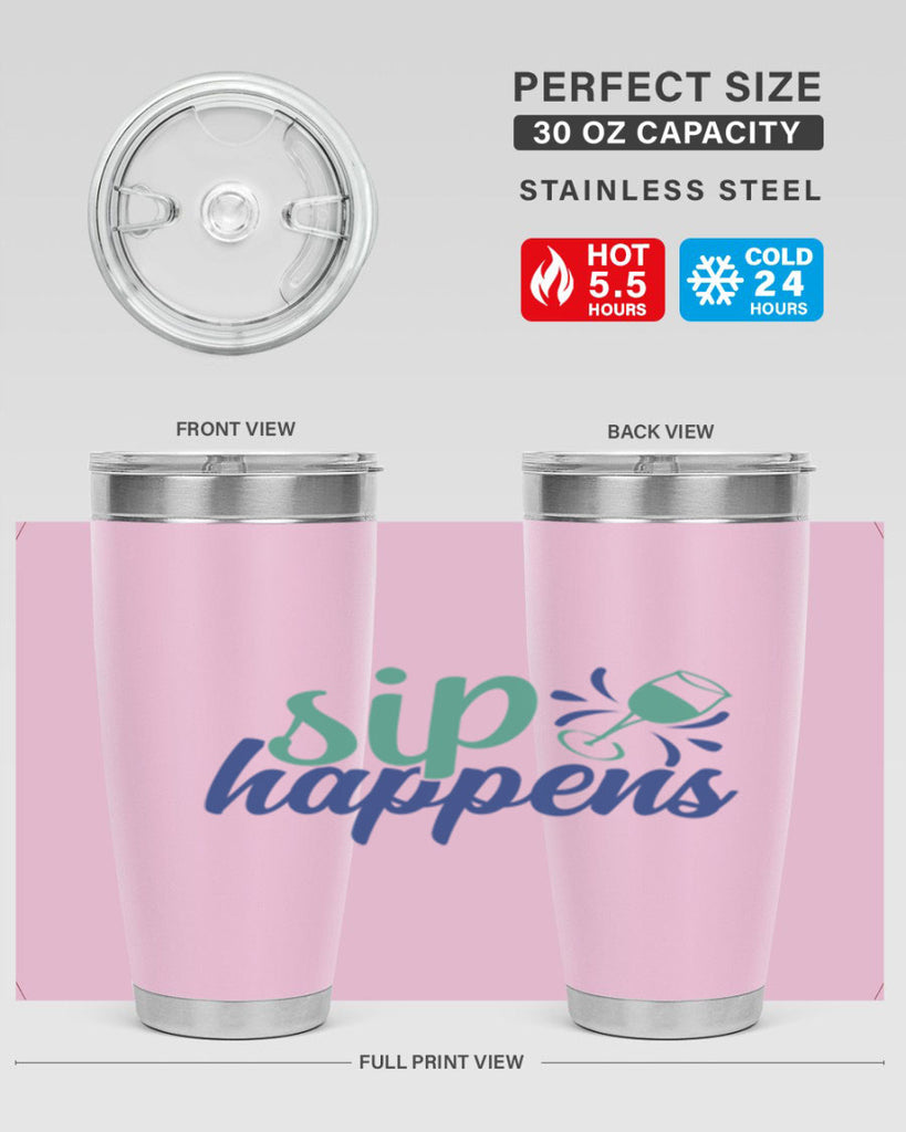 sip happens 165#- wine- Tumbler