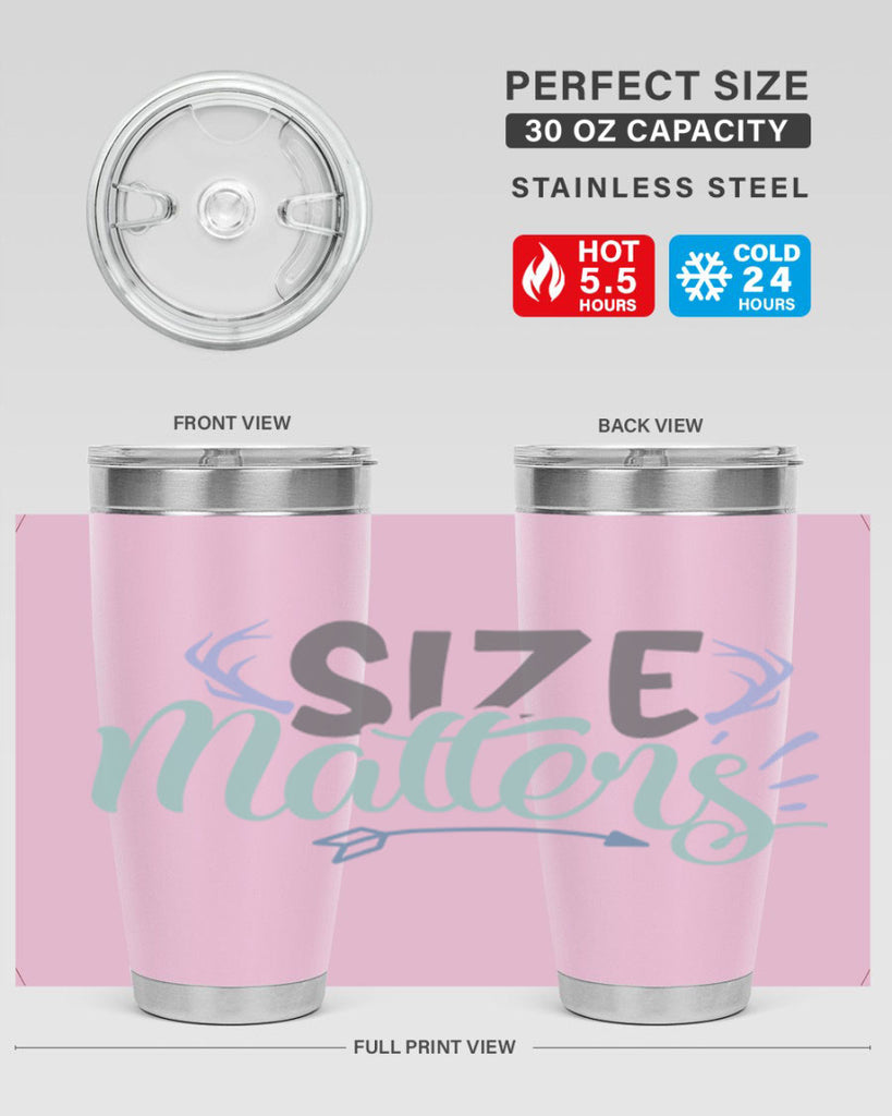 size matters 195#- fishing- Tumbler