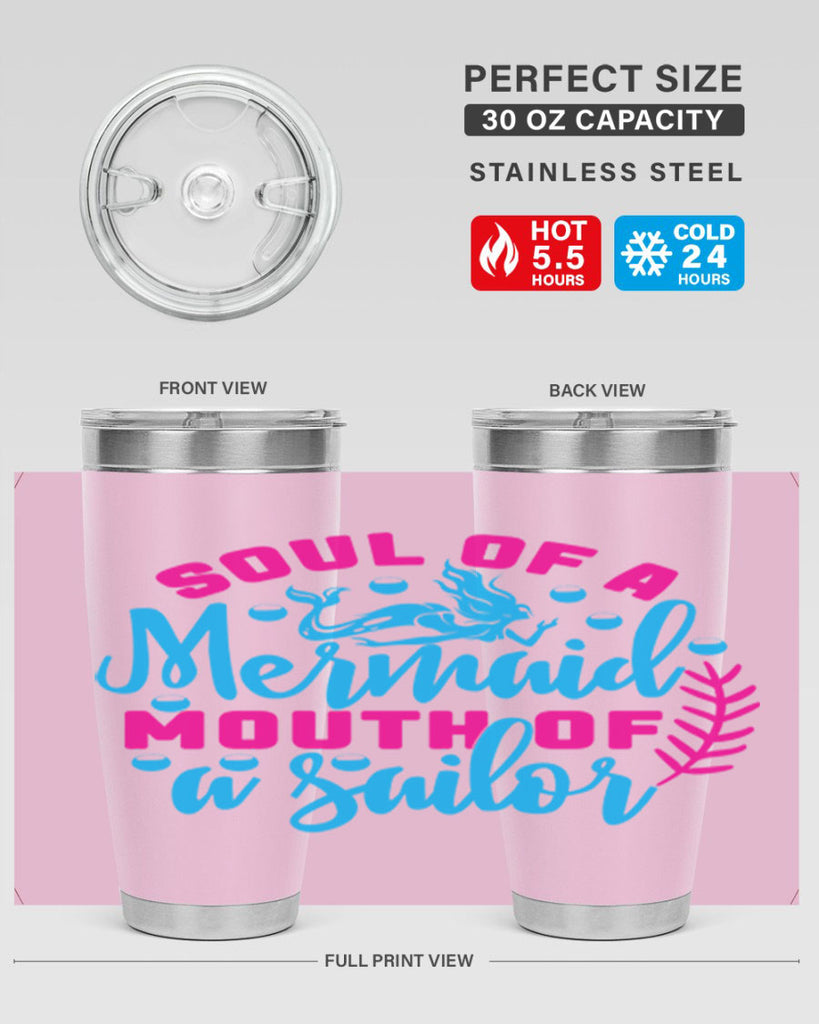 soul of a mermaid mouth of a sailor 618#- mermaid- Tumbler