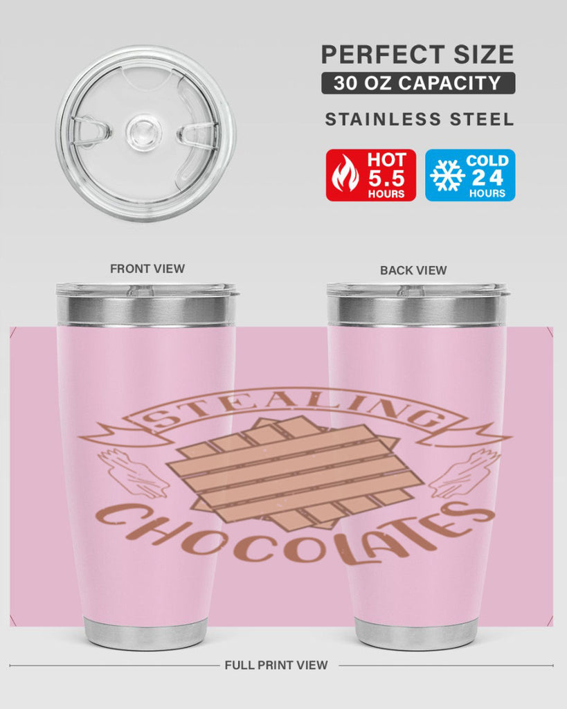 stealing chocolates 20#- chocolate- Tumbler