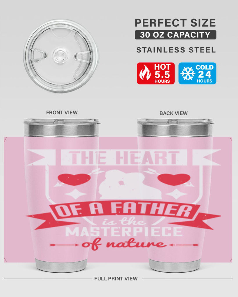 the heart of a father 159#- fathers day- Tumbler
