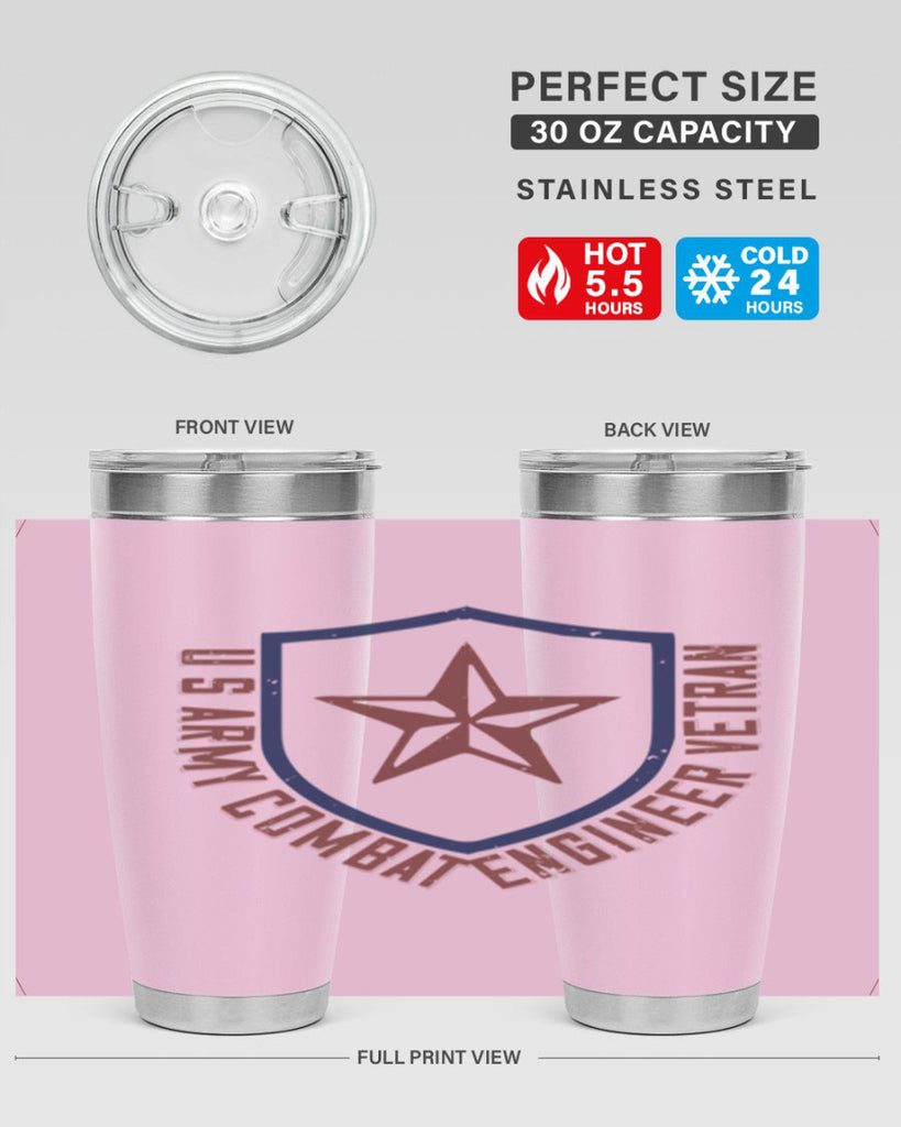 u s army conbat engineer vetran Style 32#- engineer- tumbler