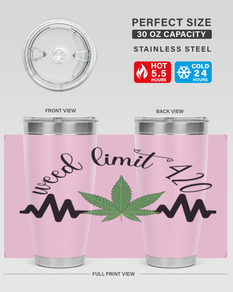 weed limit 420 cannabis heartbeat 292#- marijuana- Tumbler