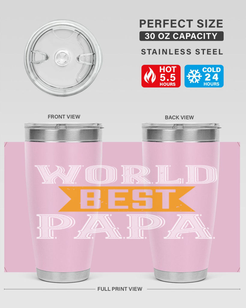 world best papa 1#- grandpa - papa- Tumbler