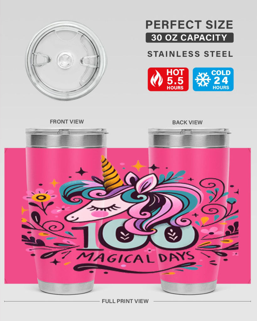 100 Day Magical Sublimation 27#- 100 days of school- Tumbler