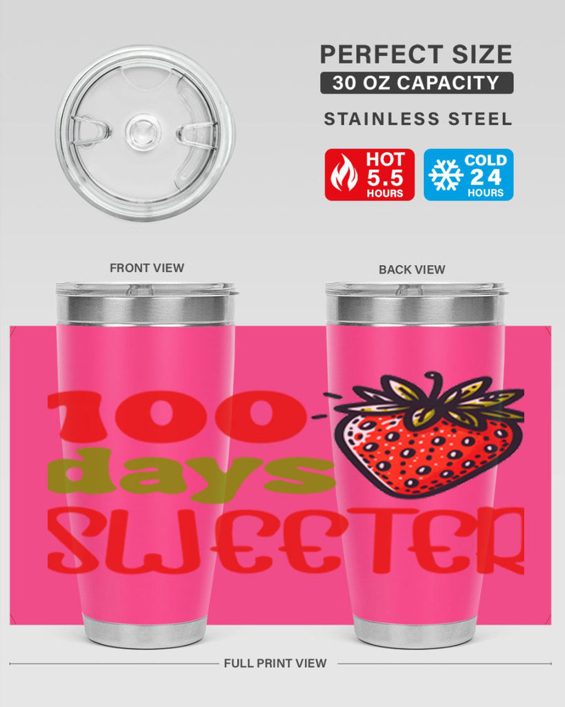 100 days sweeter Sublimation 34#- 100 days of school- Tumbler