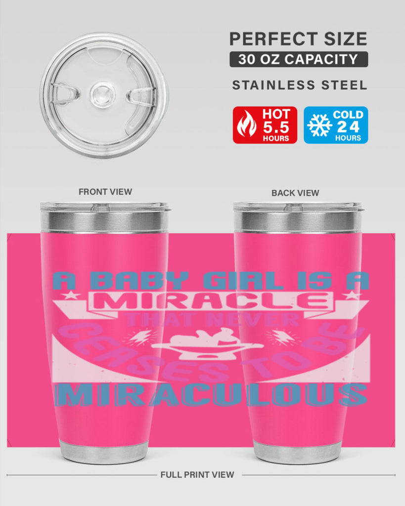 A baby girl is a miracle Style 196#- baby- tumbler