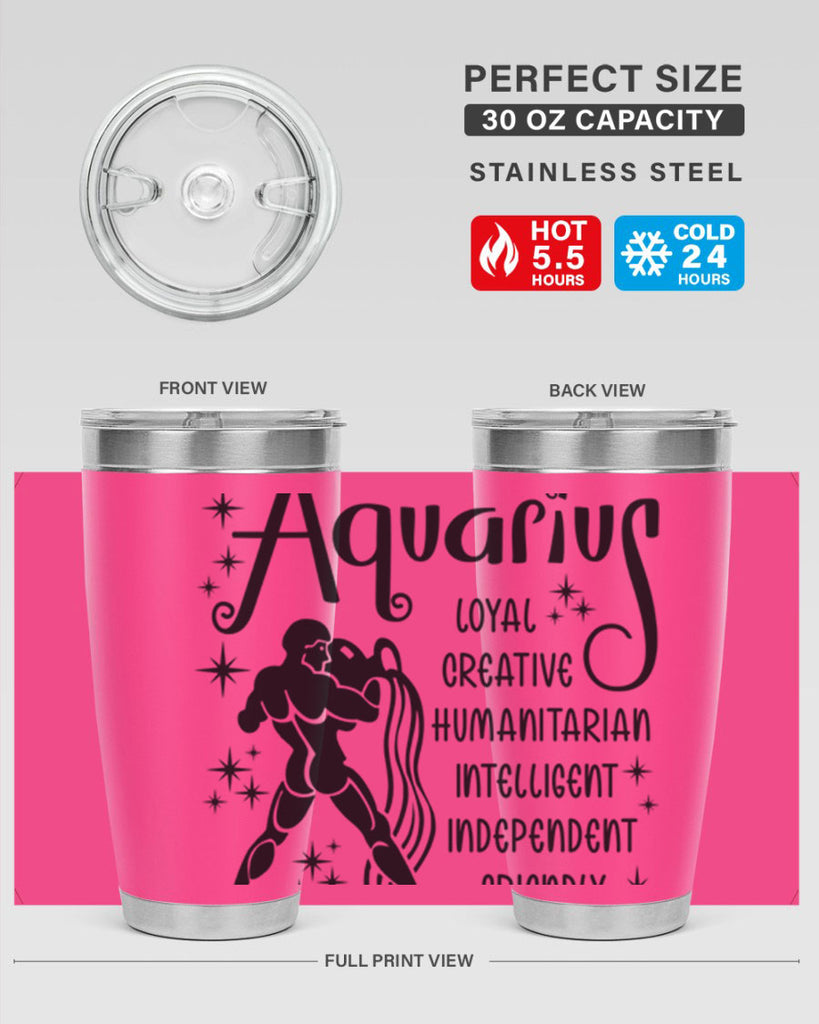 Aquarius 64#- zodiac- Tumbler