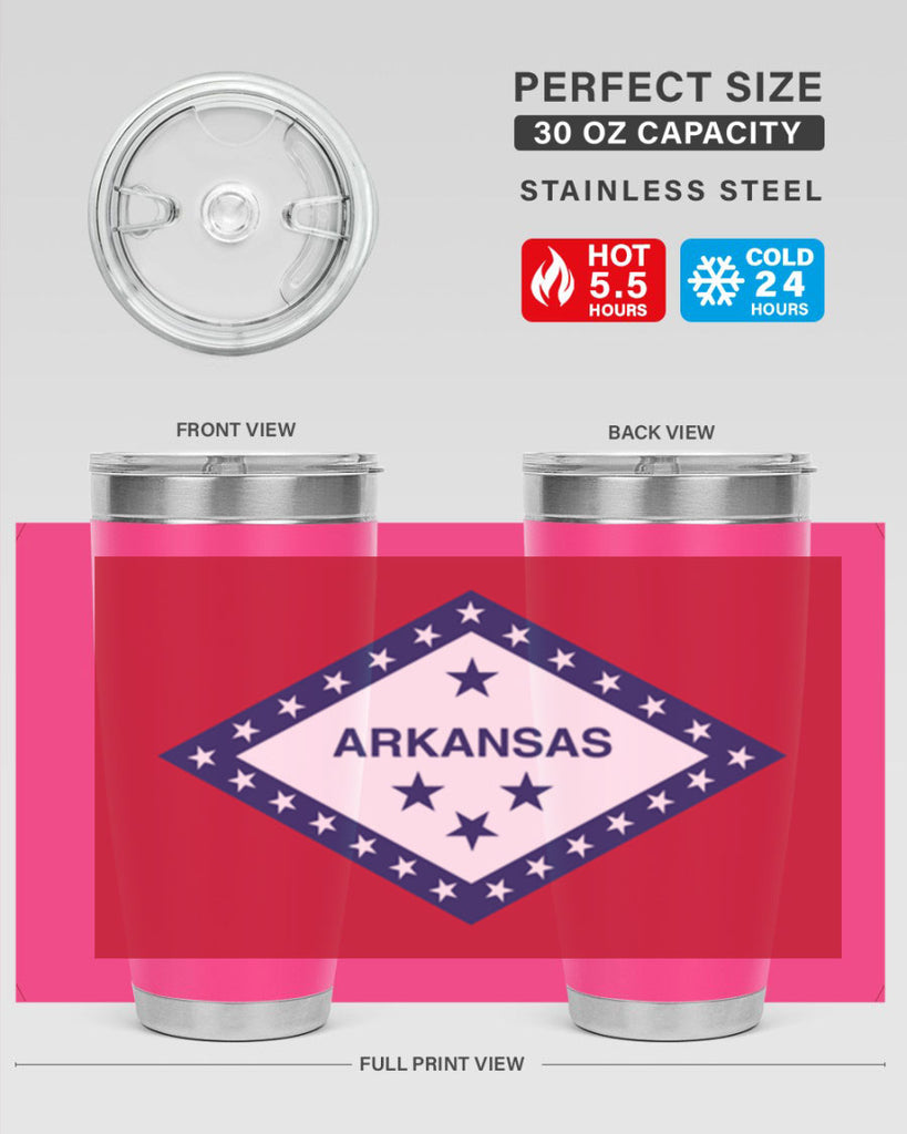 Arkansas 48#- Us Flags- Tumbler