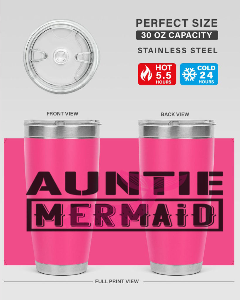 Auntie mermaid 18#- mermaid- Tumbler