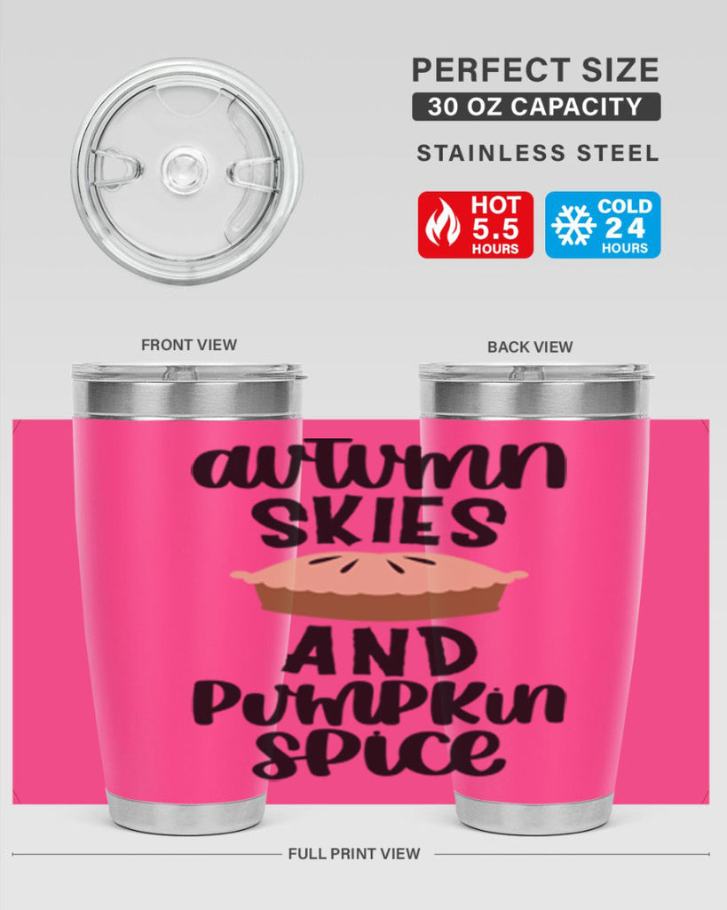 Autumn Skies And Pumpkin Spice 477#- fall- Tumbler