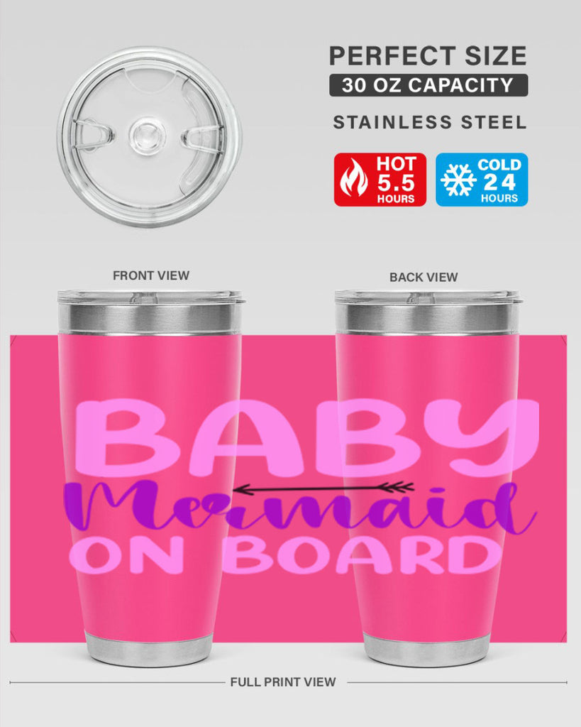 Baby Mermaid On Board 23#- mermaid- Tumbler