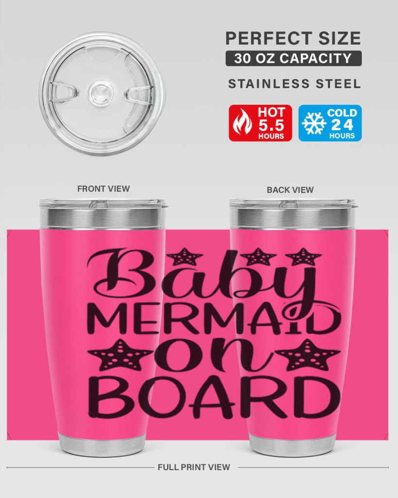 Baby Mermaid On Board 32#- mermaid- Tumbler