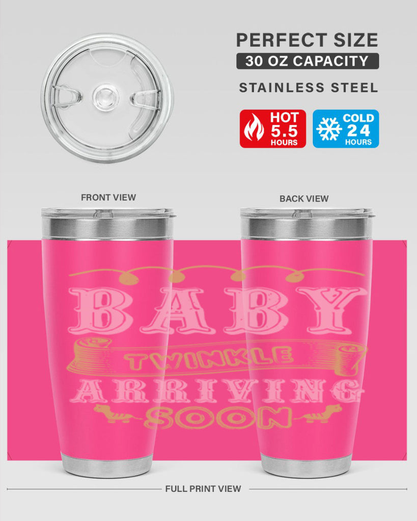 Baby Rwinkle arriving soon Style 48#- baby shower- tumbler