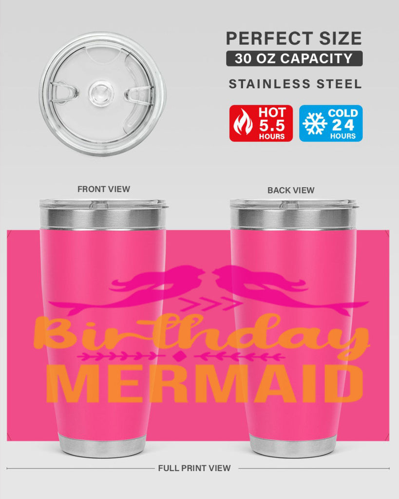 Birthday Mermaid 69#- mermaid- Tumbler