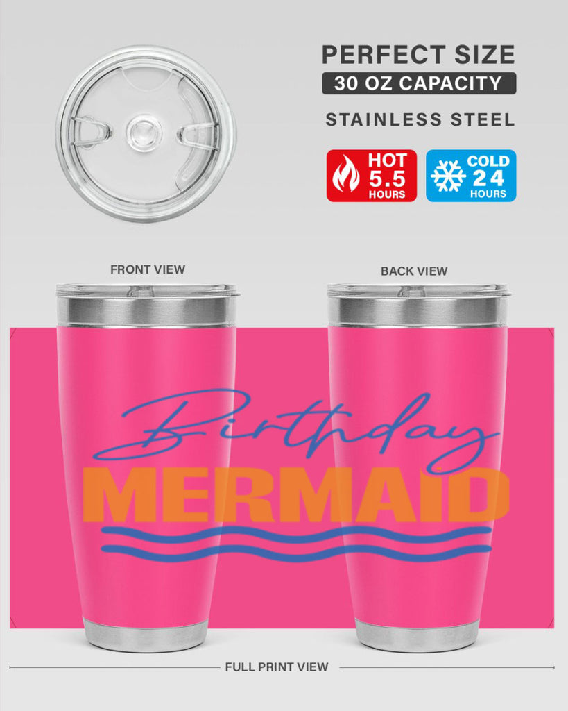 Birthday Mermaid 73#- mermaid- Tumbler