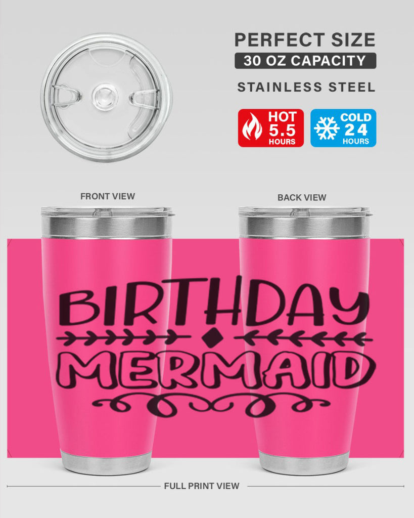 Birthday mermaid 74#- mermaid- Tumbler