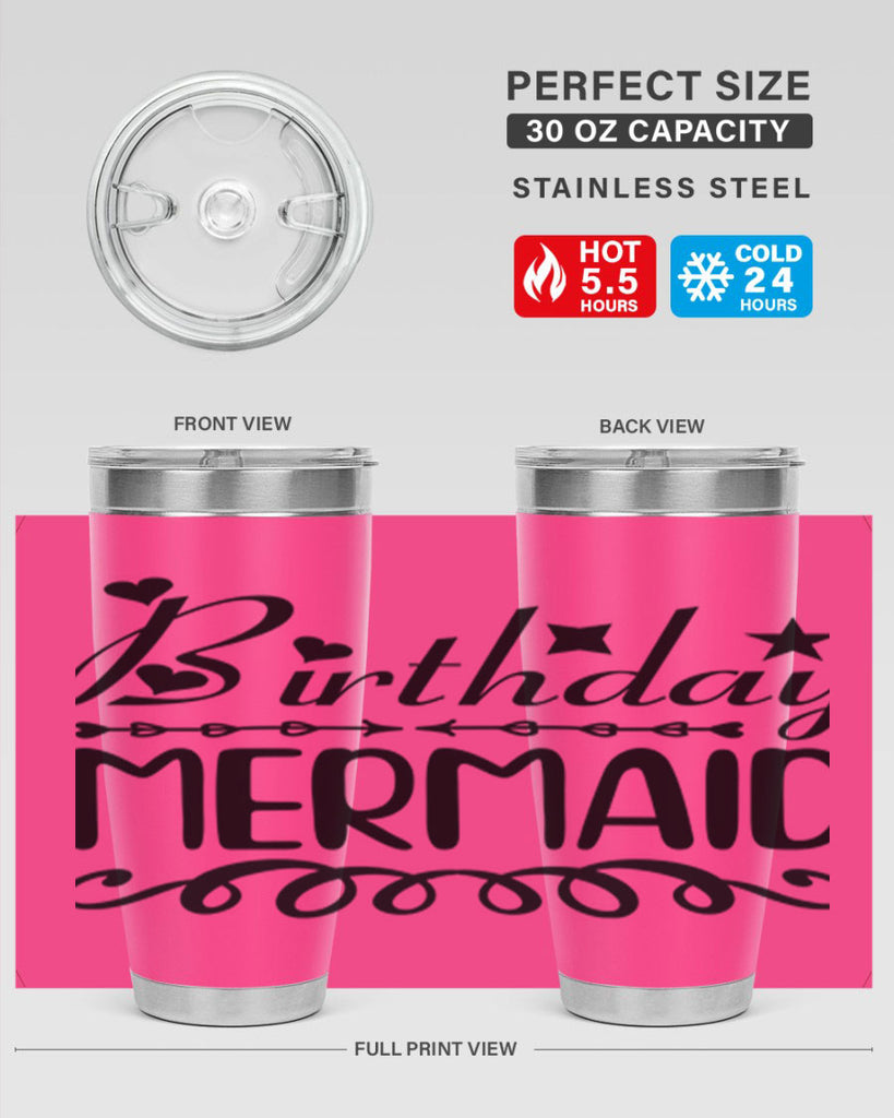 Birthday mermaid 75#- mermaid- Tumbler