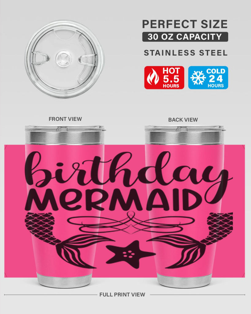 Birthday mermaid 76#- mermaid- Tumbler