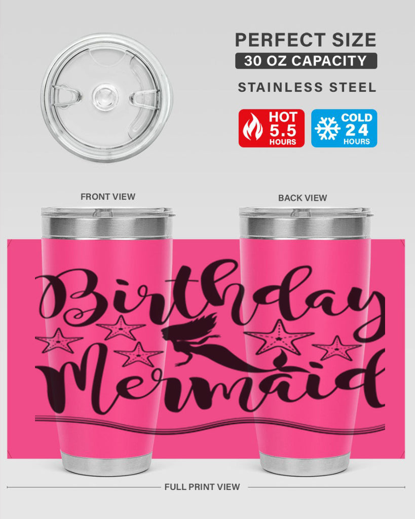 Birthday mermaid 77#- mermaid- Tumbler