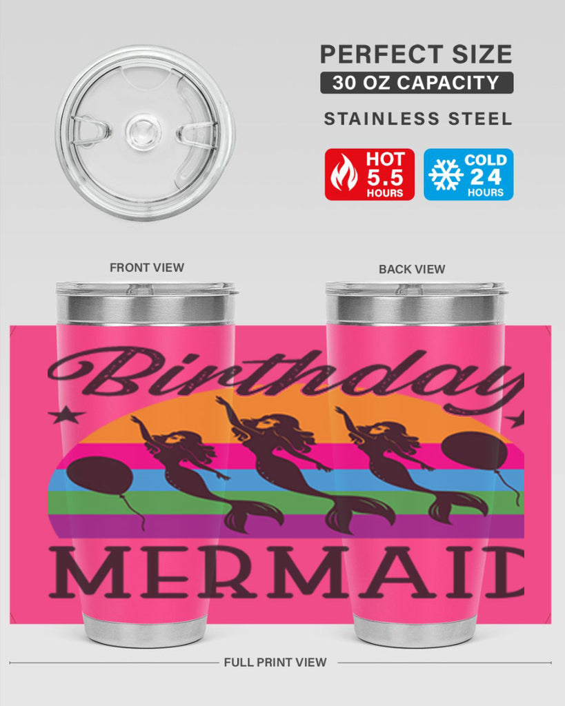 Birthday mermaid 78#- mermaid- Tumbler