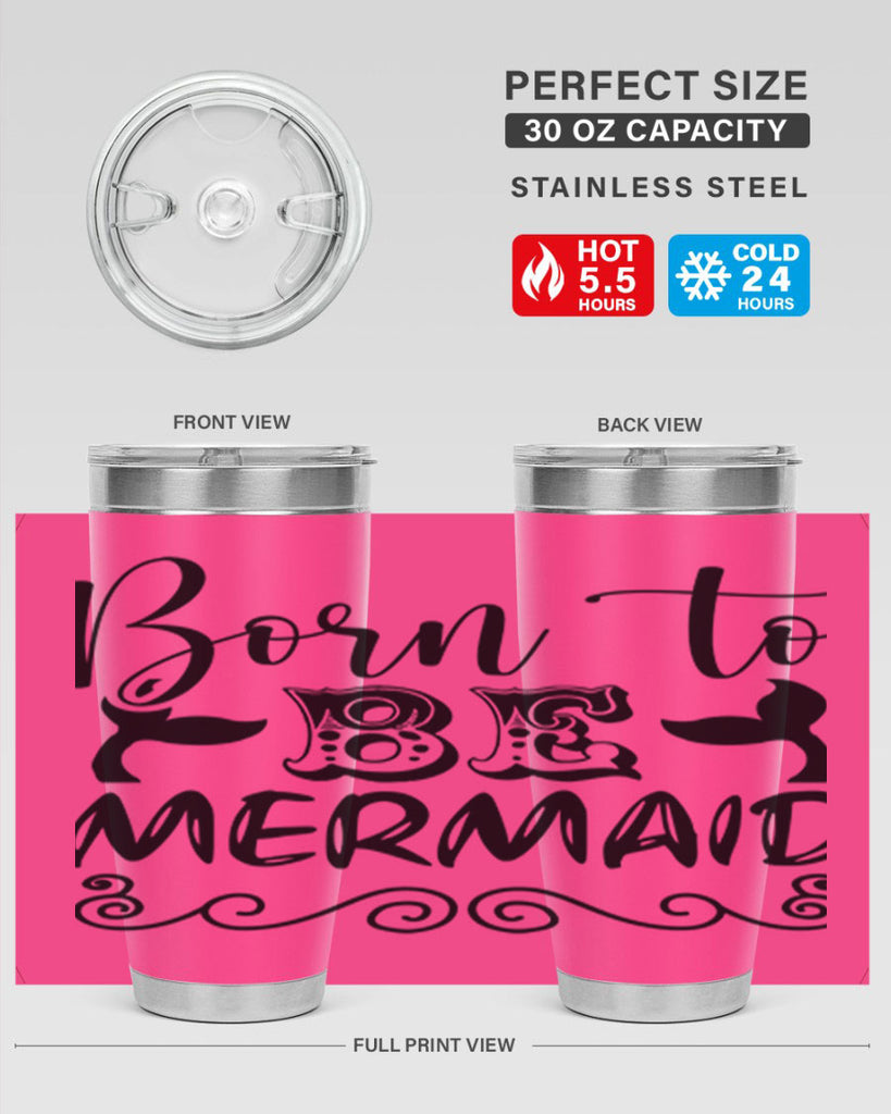 Born to be mermaid 84#- mermaid- Tumbler